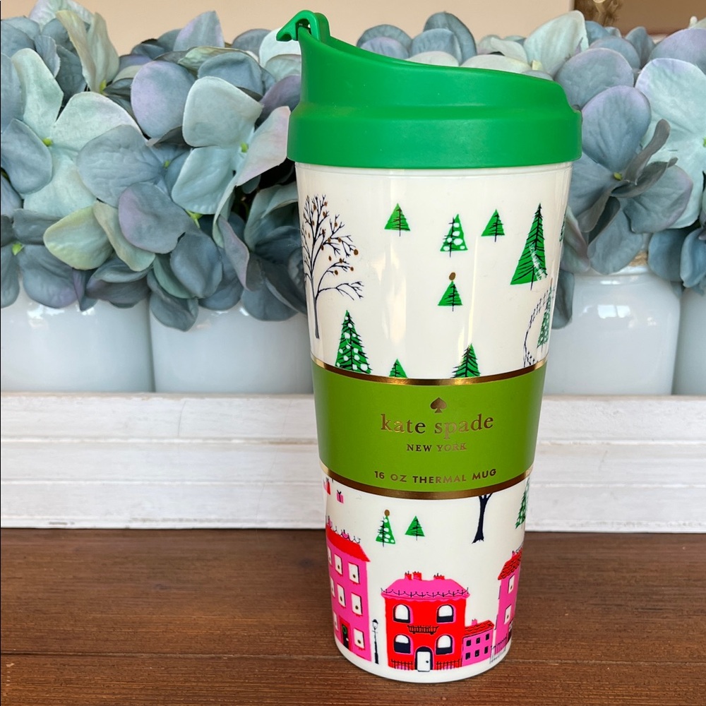 NWT Kate Spade New York Holiday Village Thermal  Mug 16 oz